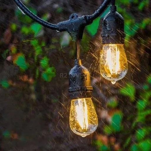 20 m ilgio LED sodo šviestuvų girlianda su 20 lempučių, tinkama jungti į elektros tinklą, atspari vandeniui