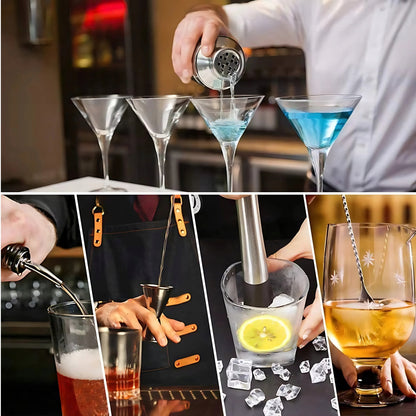 PROFESIONALUS BARMENO RINKINYS GĖRIMŲ SHAKERIS DOVANA 750 ML