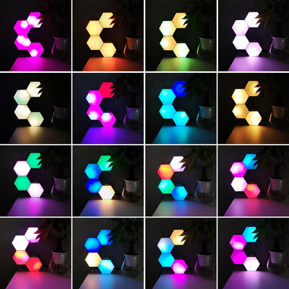 Žaidimų apšvietimas Hexagon Ambience LED RGB dekoracija su programėle ir pulteliu, 12 vnt.