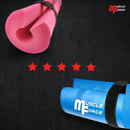 MuscleForge apsauginė štangos kaklo ir pečių pagalvėlė, juoda, skirta pritūpimams ir klubų kėlimui