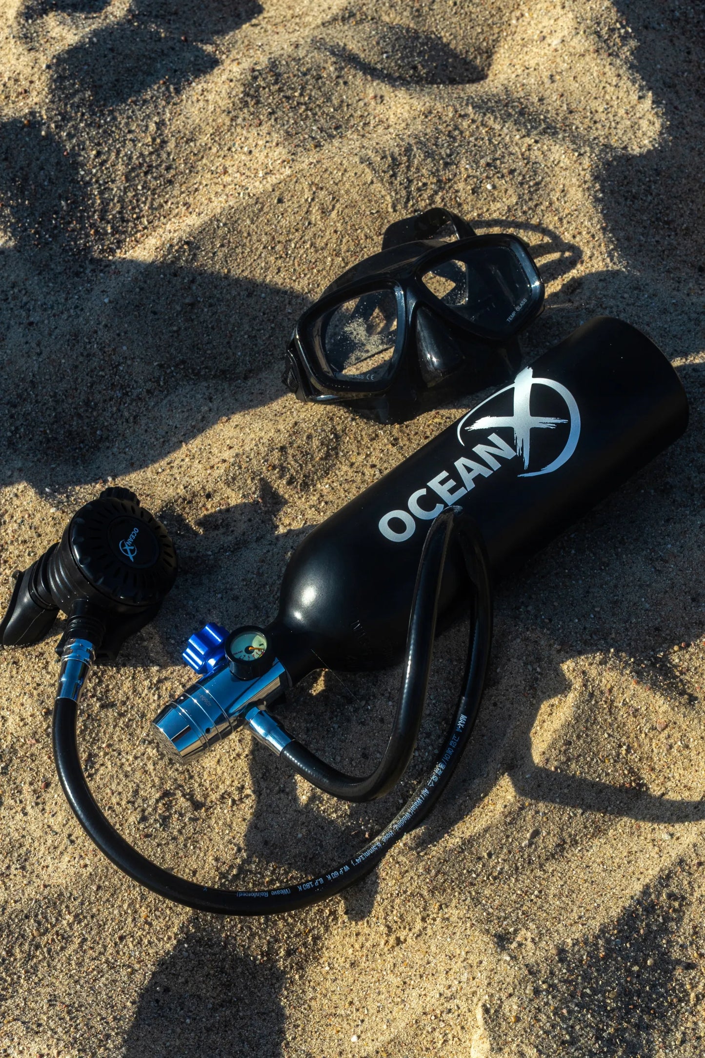 2L nardymo balionų rinkinys su kuprine, vožtuvu ir kandikliu suaugusiesiems OceanX