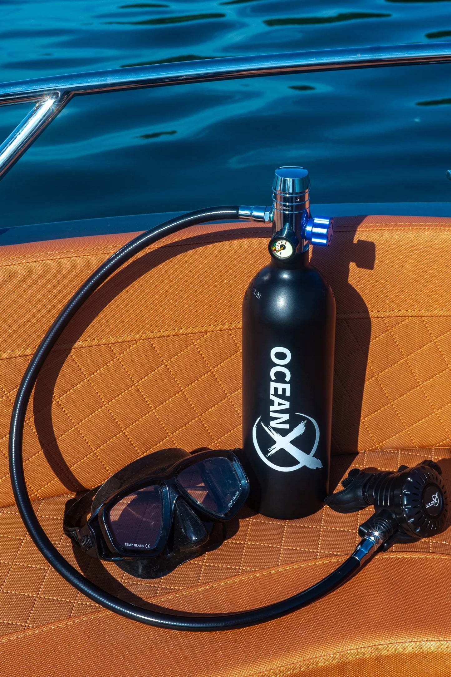 2L nardymo balionų rinkinys su kuprine, vožtuvu ir kandikliu suaugusiesiems OceanX