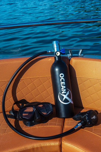 2L nardymo balionų rinkinys su kuprine, vožtuvu ir kandikliu suaugusiesiems OceanX