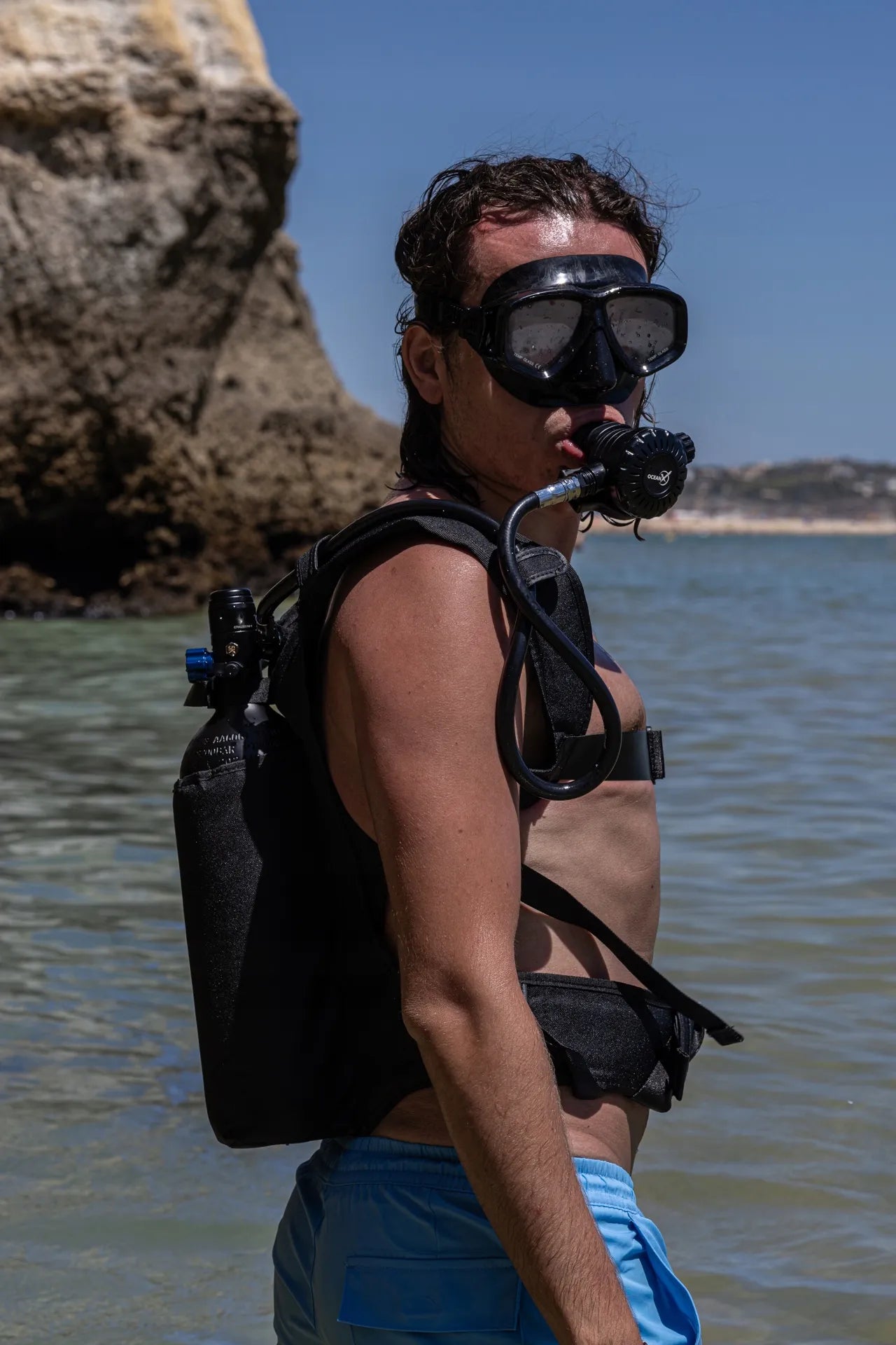2L nardymo balionų rinkinys su kuprine, vožtuvu ir kandikliu suaugusiesiems OceanX