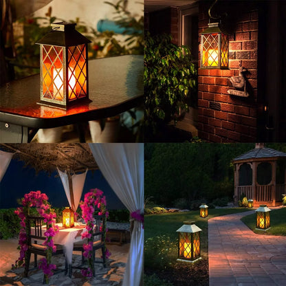 2x Sodoje LED Saulės Šviestuvas Žibintas Žibintas Žvakidė Rudas 2V 35MA