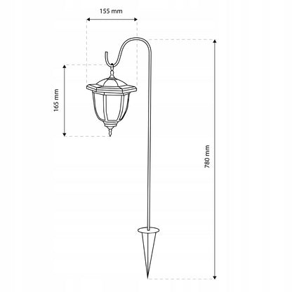 2x LED saulės sodo lempa lauko dekoratyvinis įsmeigiamas stulpelis