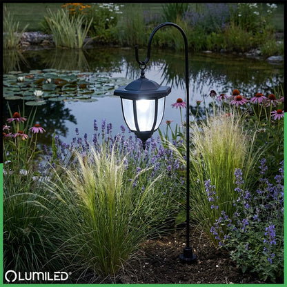 2x LED saulės sodo lempa lauko dekoratyvinis įsmeigiamas stulpelis