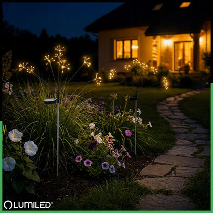 2x Lumiled LED saulės sodo šviestuvai į žemę, lauko apšvietimas terasai