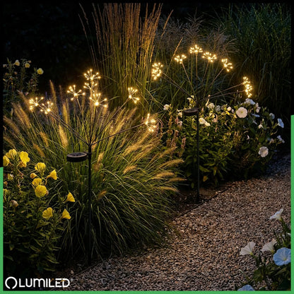 2x Lumiled LED saulės sodo šviestuvai į žemę, lauko apšvietimas terasai