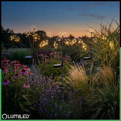 2x Lumiled LED saulės sodo šviestuvai į žemę, lauko apšvietimas terasai