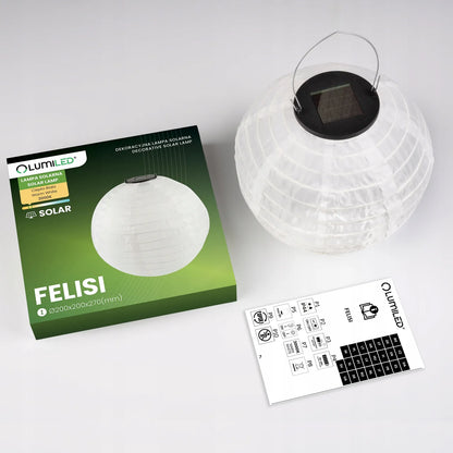 2x Lumiled saulės energija maitinamas kabinamas sodo LED žibintas Origami baltas 30cm