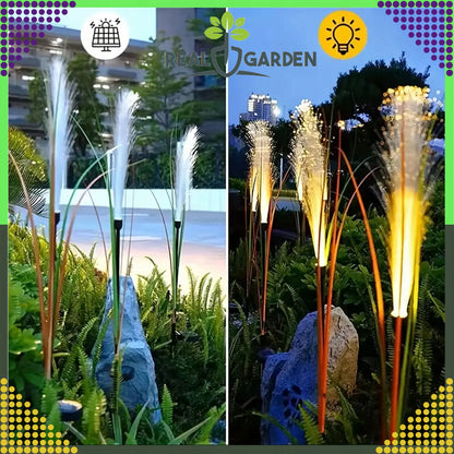 2x Real Garden saulės energija maitinami sodo šviestuvai, LED, 85 cm
