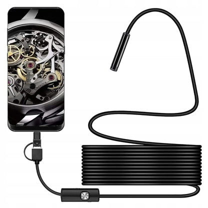 3 viename HD endoskopinė inspekcinė kamera „Android“ telefonui, USB-C, IP67, 1 m, LED