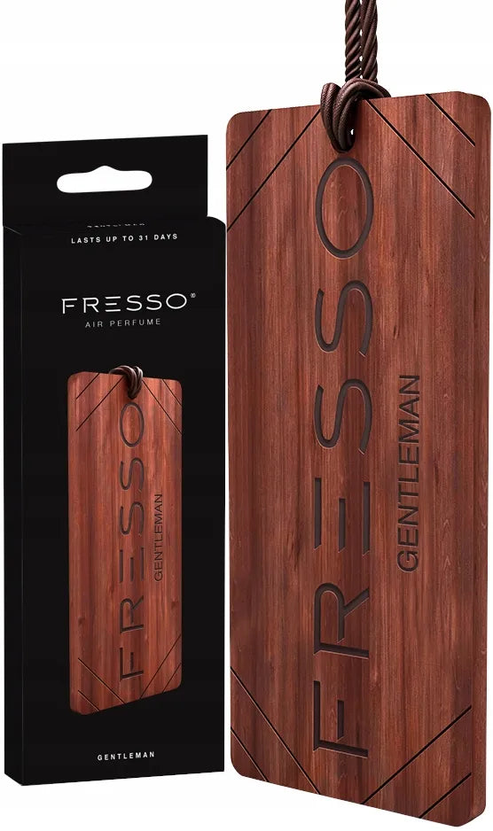 3 vnt. „Fresso Gentleman“ mediniai automobilio kvapų pakabukai