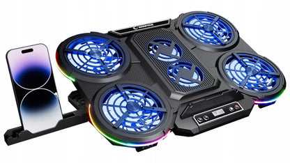 Žaidimų aušinimo stovas Rampage PROTE R6 – 10–17", RGB, reguliuojamas