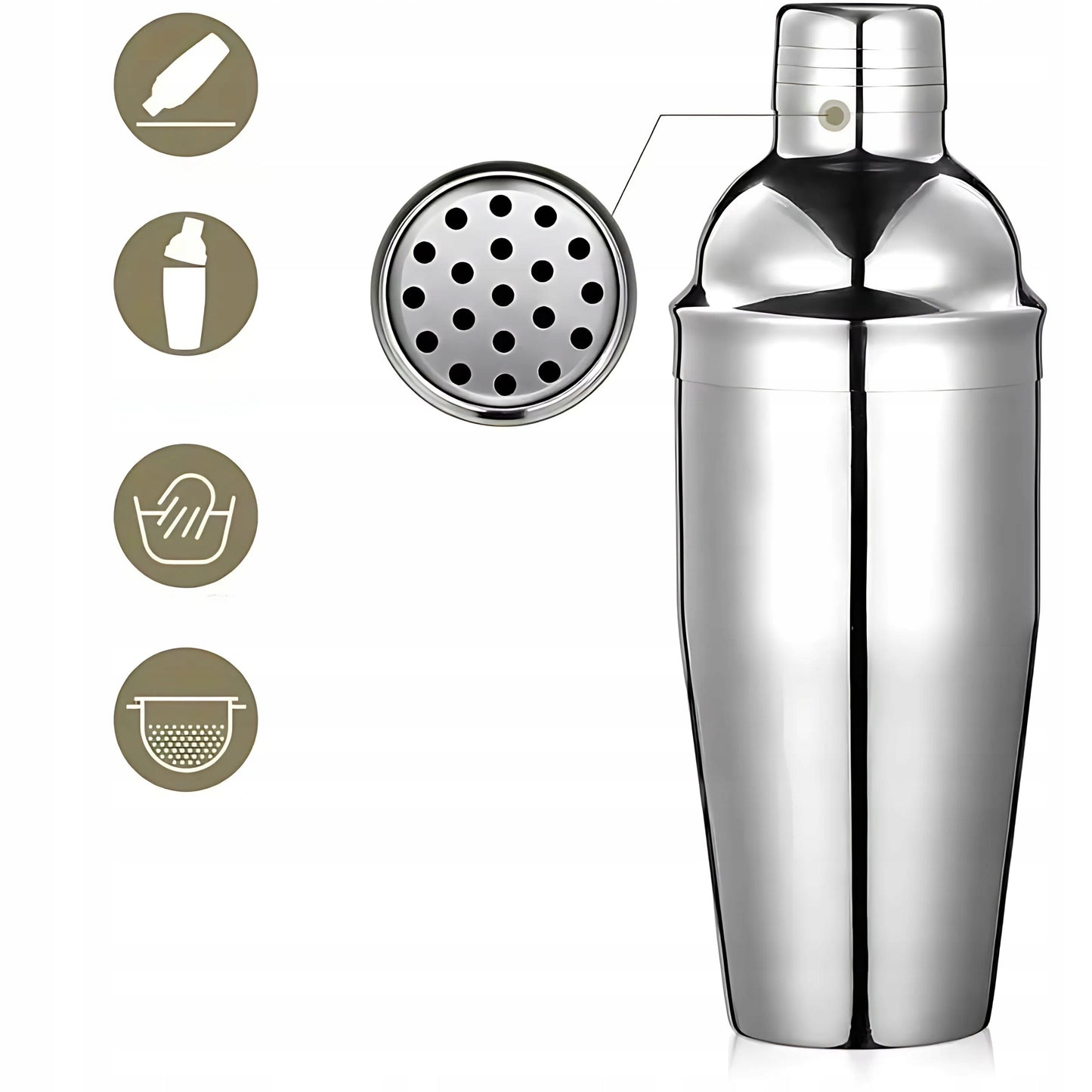 PROFESIONALUS BARMENO RINKINYS GĖRIMŲ SHAKERIS DOVANA 750 ML