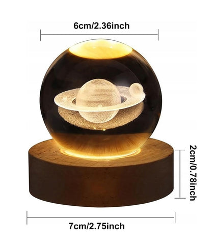 3D Saulės sistemos naktinė lempa