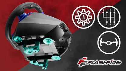 Žaidimų vairas FLASHFIRE F111 6 pavaros 270°/900° PC PS5 PS4 Switch