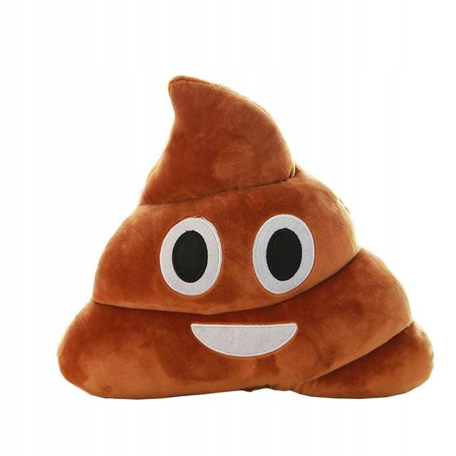 JUOKINGA KAKO "POOP" PAGALVĖLĖ 35 CM – "EMOTICONS"