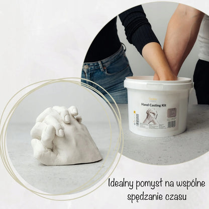 3D gipso liejimo rinkinys susikibusioms rankoms, dovana porai, gipsas 1kg
