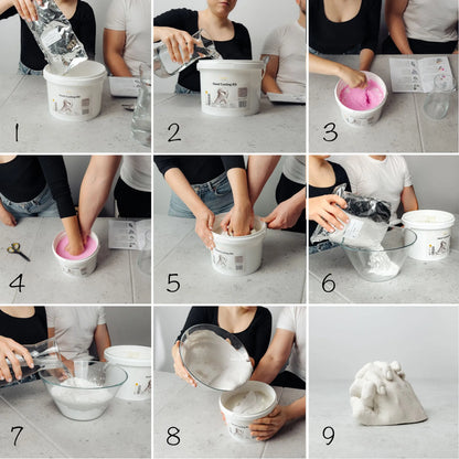 3D gipso liejimo rinkinys susikibusioms rankoms, dovana porai, gipsas 1kg