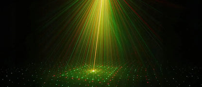 3D lazerinis projektorius MEGA DISCO lazeris diskotekai su garso jutikliu ir stroboskopu
