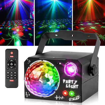 4 viename LED diskotekos lazerinis šviestuvas su nuotolinio valdymo pultu modelis TYUHG