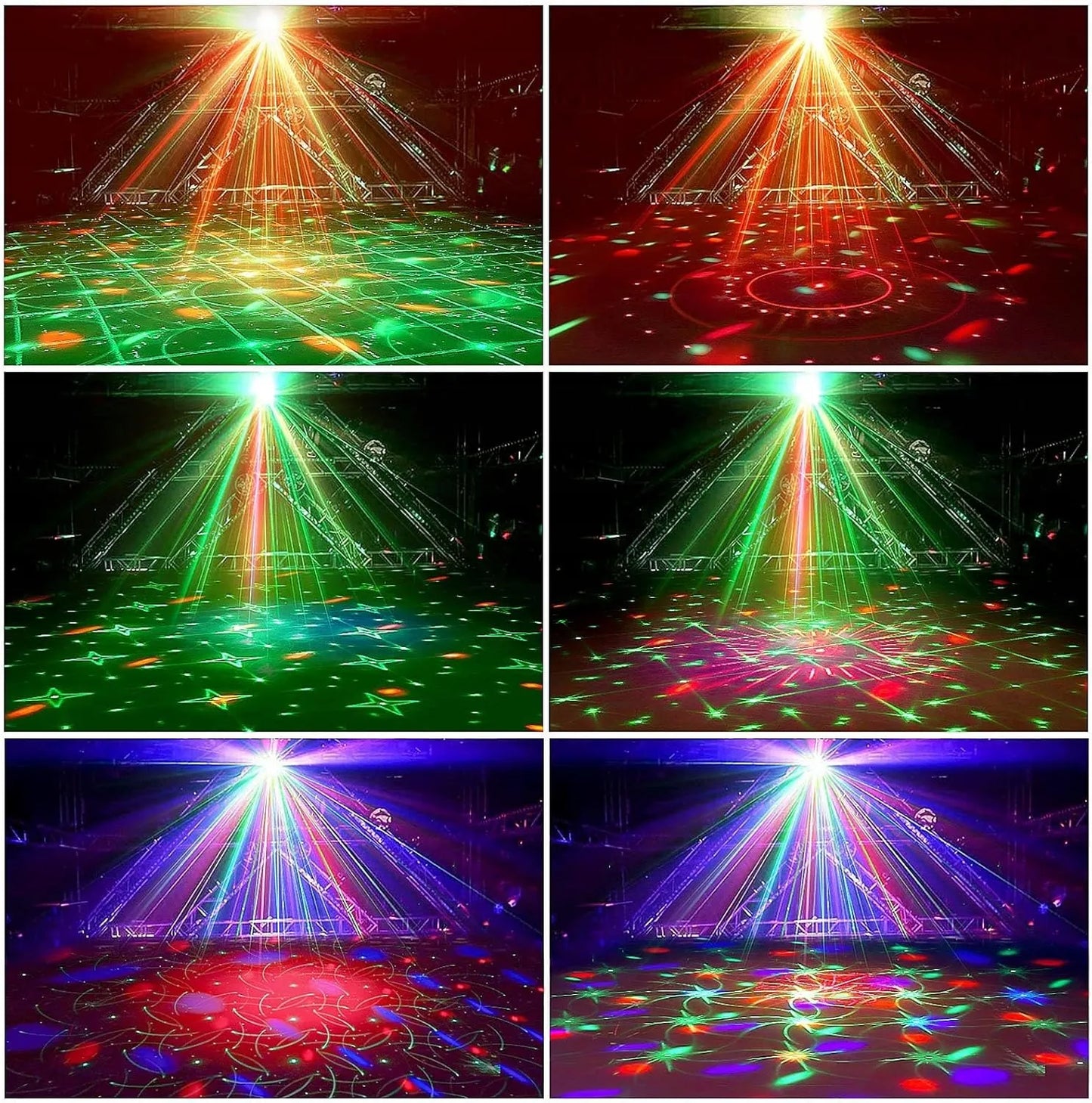 4 viename LED diskotekos lazerinis šviestuvas su nuotolinio valdymo pultu modelis TYUHG