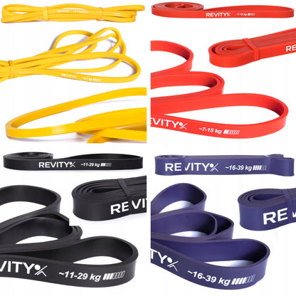 Atspariosios treniruočių gumos, fitneso juostos CrossFit, gumų rinkinys POWER BAND 4 vnt.