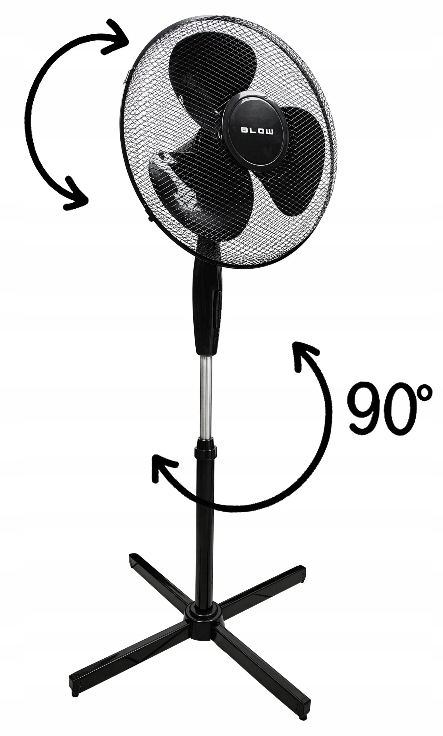 40cm 55W grindinis ventiliatorius su sukimu ir reguliavimu