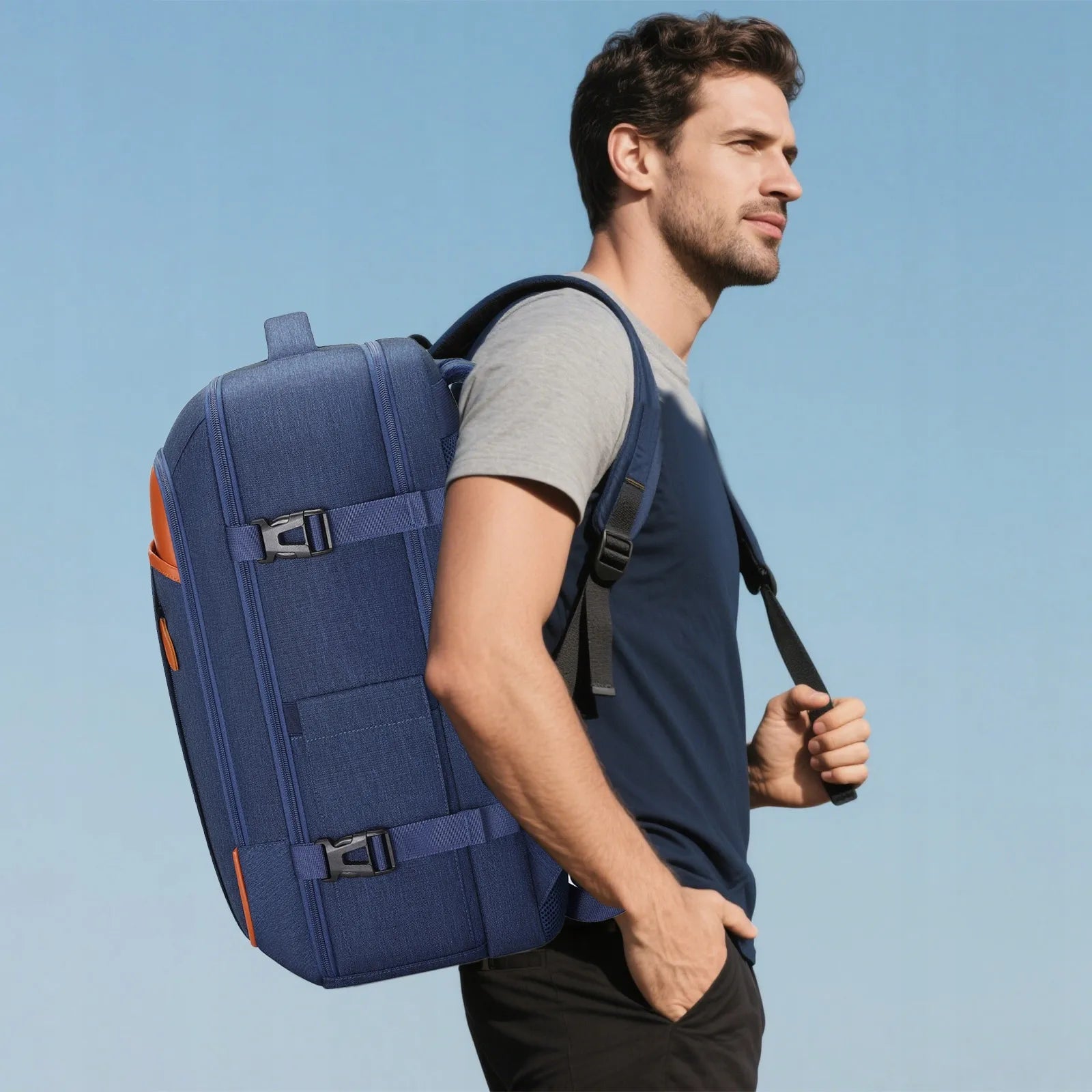 40L kelioninė kuprinė su 17" laptopo skyriumi (mėlyna)