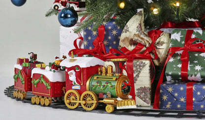 Kalėdinis traukinukas LED Melodija Kalėdų giesmės Ø136cm