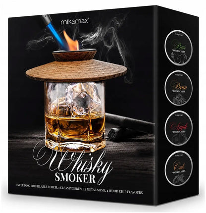 ZESTAW DO WĘDZENIA WHISKY SMOKER + DREWIENKA - PREZENT DLA CHŁOPAKA FACETA