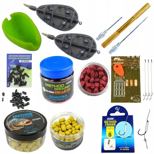 49 priedų rinkinys su Method Feeder krepšeliais Jaxon