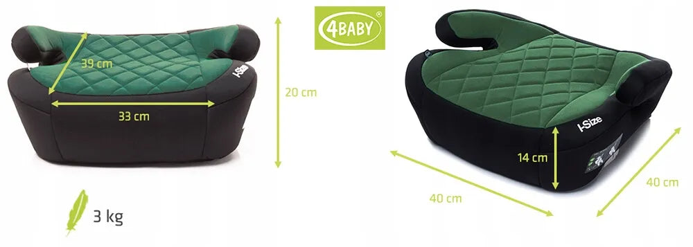 4BABY automobilinė sėdynė-paaukštinimas HI-FIX 125-150 CM su ISOFIX