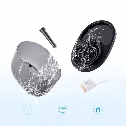 Vandens fontanas katėms, vandens filtras, tyli, 2,3L automatinis girdytuvas