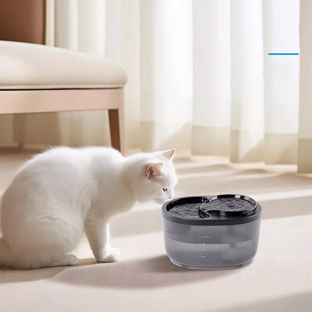 Vandens fontanas katėms, vandens filtras, tyli, 2,3L automatinis girdytuvas