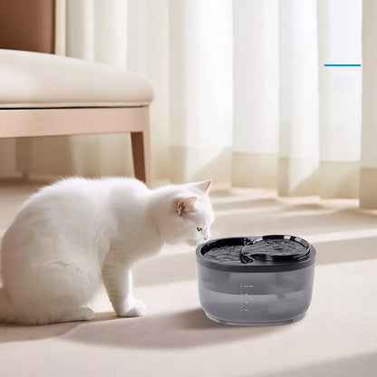 Vandens fontanas katėms, vandens filtras, tyli, 2,3L automatinis girdytuvas