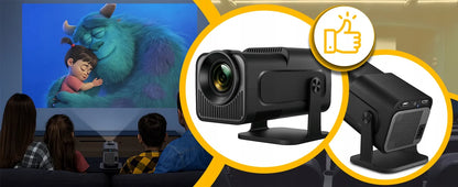 4K Android LED WiFi mini nešiojamasis Full HD projektorius HY320 su USB ir Jack jungtimi