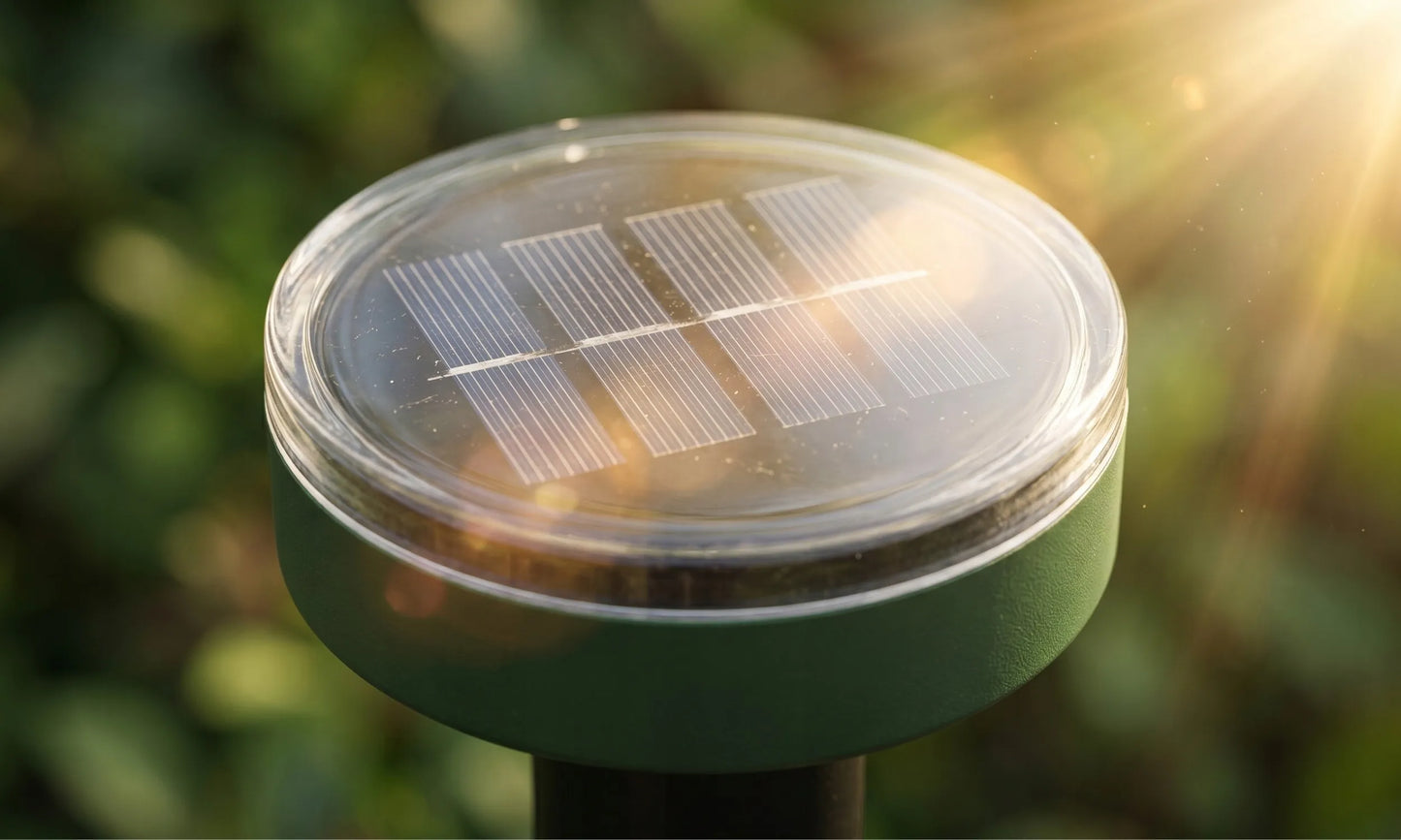 4x GALAXIA saulės energija maitinami ultragarsiniai kurmių ir graužikų atbaidymo įrenginiai