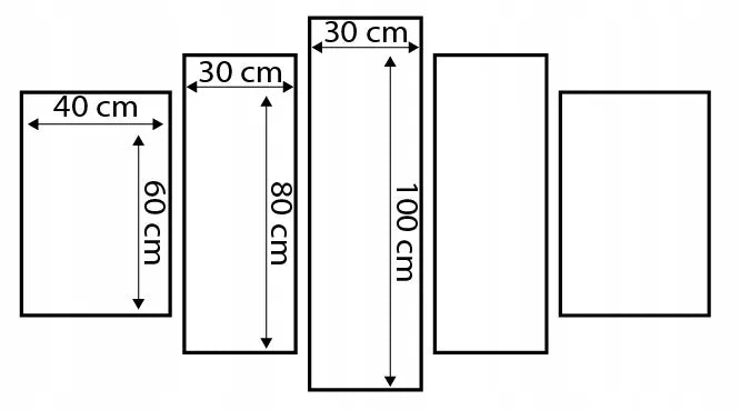 5 dalių drobės paveikslas „Paplūdimys ir gamta“ sienai, miegamajam ir svetainei, 170 × 100 cm