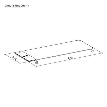 Šviečiantis RGB Žaidimų pelės kilimėlis XL 80x30 + QI įkroviklis