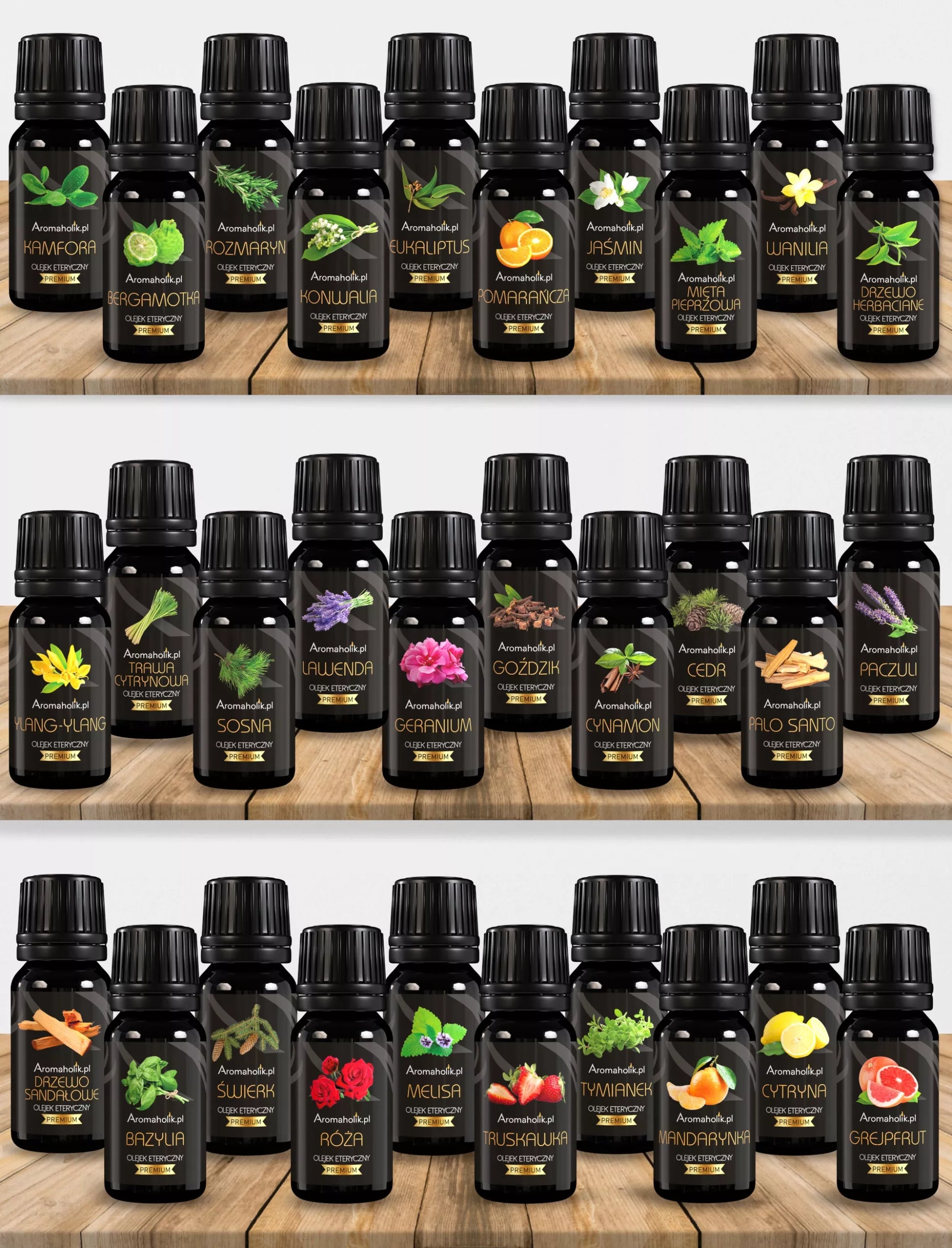 Natūralūs eteriniai aliejai pirties, difuzoriaus, aromaterapijos rinkiniui – 10 vnt.