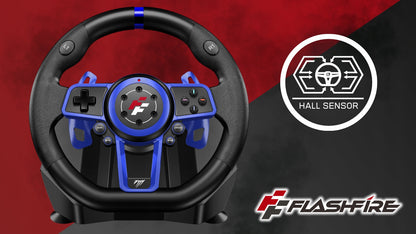 Žaidimų vairas FLASHFIRE F111 6 pavaros 270°/900° PC PS5 PS4 Switch