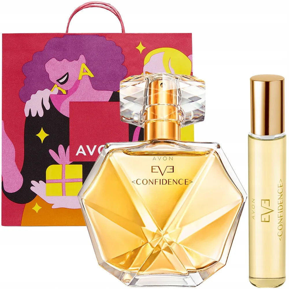 AVON Eve Confidence rinkinys 2in1 parfumuotas vanduo kvepalai + kvapusis purškiklis