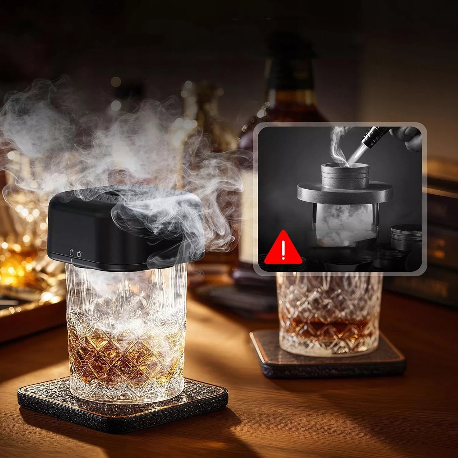 AUTOMATINIS KOKTEILIŲ RŪKYMO RINKINYS BARUI SMART SMOKER DOVANŲ