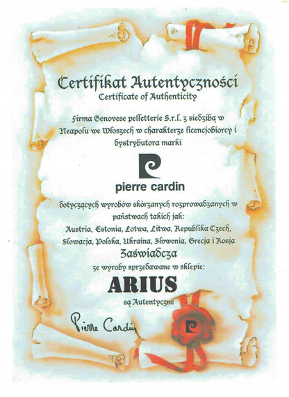 Vyriškas odinis rinkinys Pierre Cardin – odinis diržas ir piniginė. DOVANA.