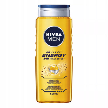 NIVEA MEN Vyriškas dušo želė - Prausiklis kūnui 500ml x5 + DOVANA