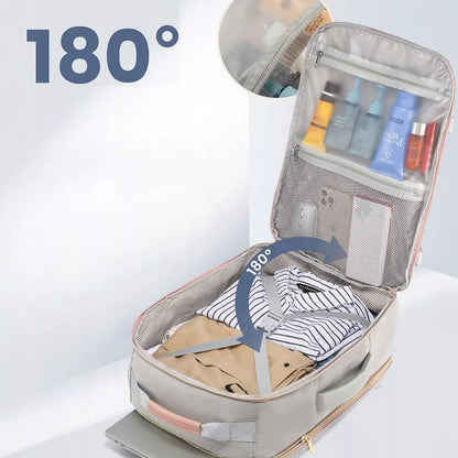 Moteriška kuprinė 40L – neperšlampama, su laptopo skyriumi, pilka