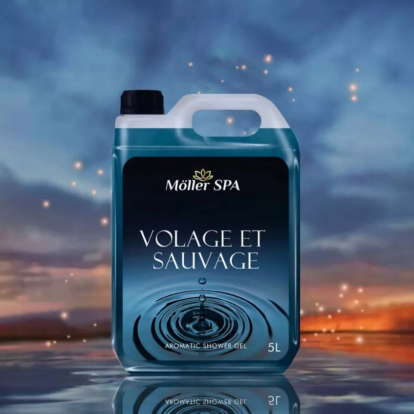 Möller SPA VOLAGE ET SAUVAGE DUŠO GELIS SU KVEpalų KVAPAS VYRAMS 5L